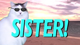 HAPPY BIRTHDAY SISTER! - EPIC CAT Happy Birthday Song