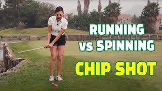 Running & Spinning A Chipshot | Golf with Aimee