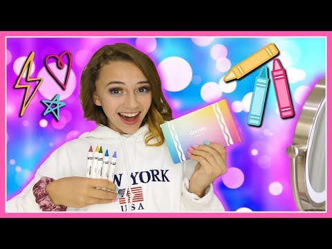 FULL FACE OF MAKEUP USING CRAYONS! | Kayla Davis