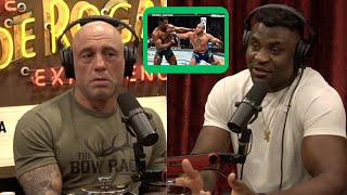 Francis Ngannou DEFENDS his heavyweight TITLE with a F*CK up knee - Joe Rogan