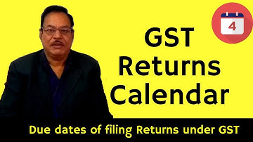 GST Returns Calendar | Due dates of filing Returns under GST