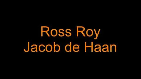 Ross Roy Jacob de Haan.