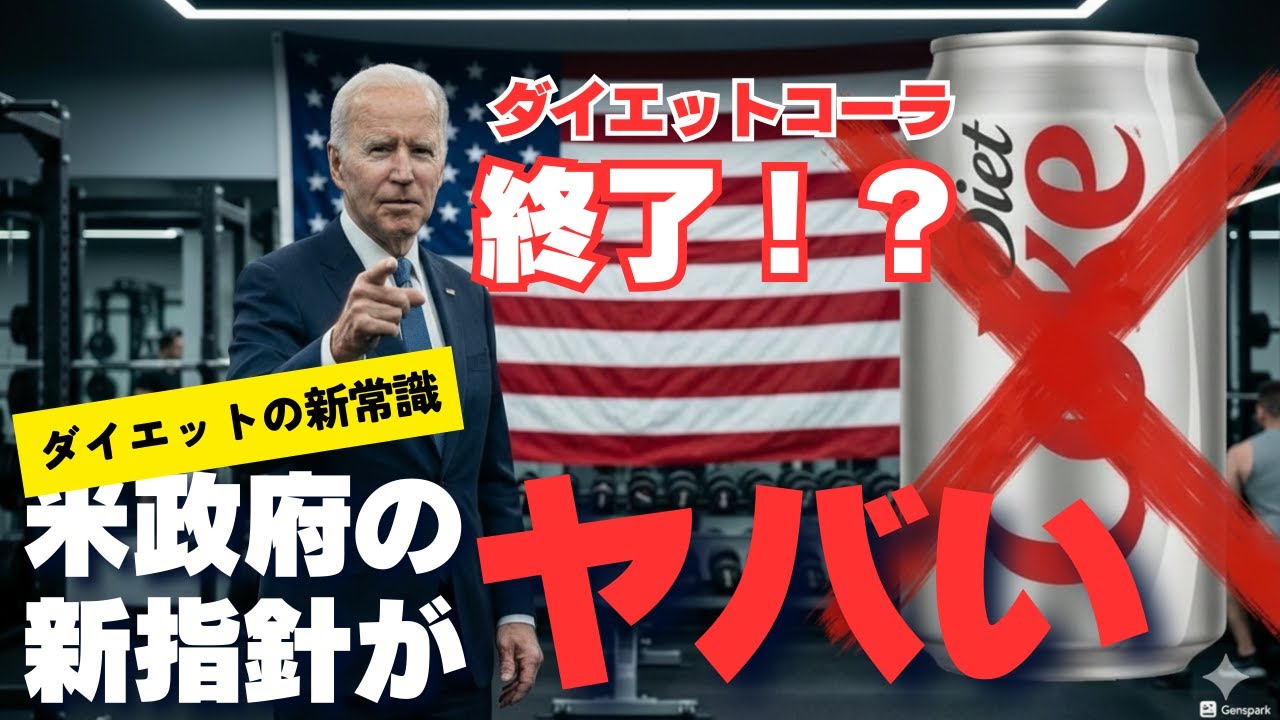 【緊急】ダイエットコーラ終了のお知らせ❗️アメリカの新指針がヤバ過ぎる❗️