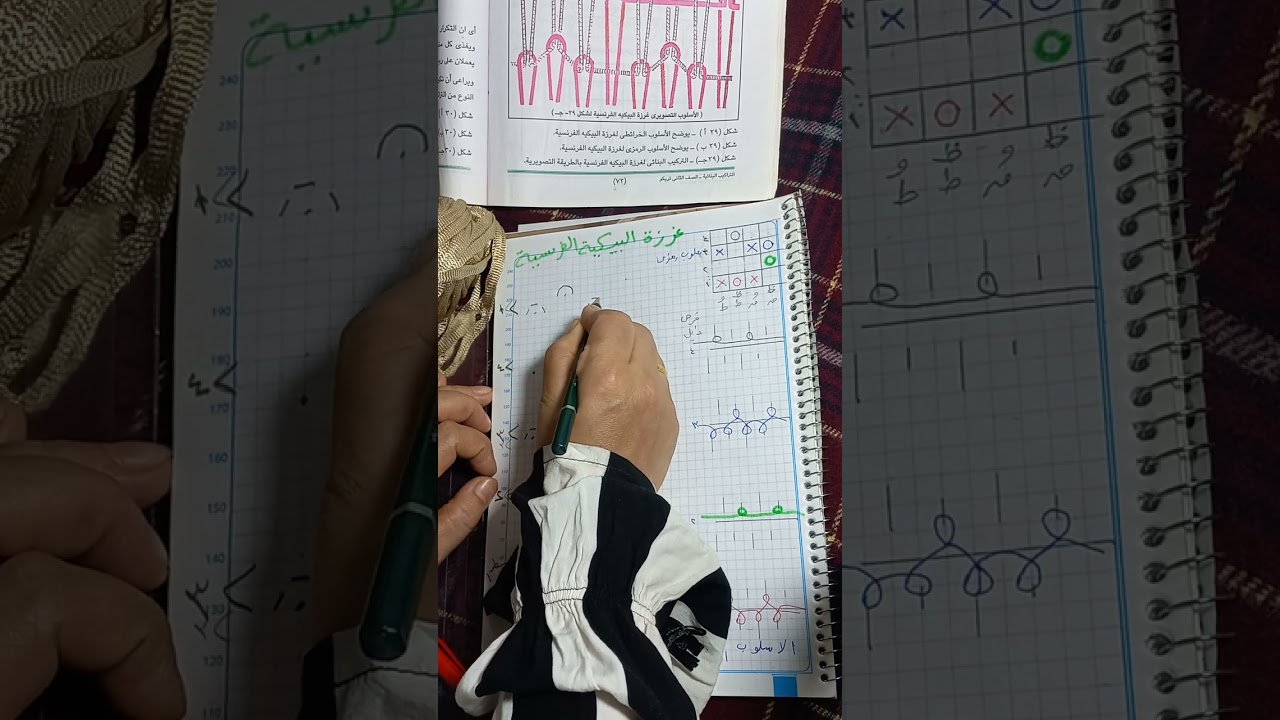 غرزة البيكية الفرنسية بالاسلوب التصويرى