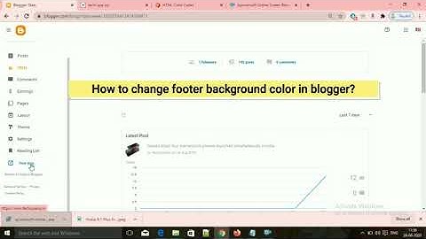 How to change footer background color in blogger