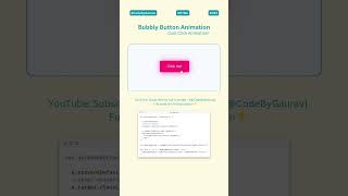 Create a Bubbly Button with CSS Click Animation! 🎈✨ #shorts #webdevelopment #css #codebygaurav