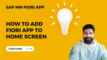 SAP Fiori App - How to add Fiori app to home screen