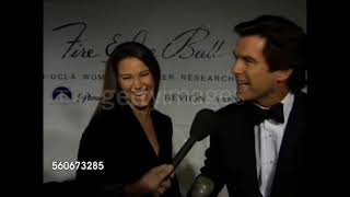 Pierce Brosnan and Kelly Shaye Smith talk to reporters on the red