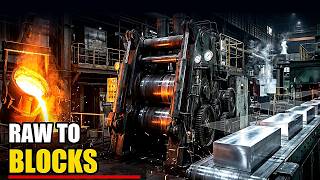 Inside the Automated Metal Factory Turning Molten Steel Into Metal Blocks (Full Process)