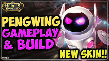 HEROES EVOLVED - PENGWING NEW SKIN!! | GAMEPLAY | BUILD & JEWELS