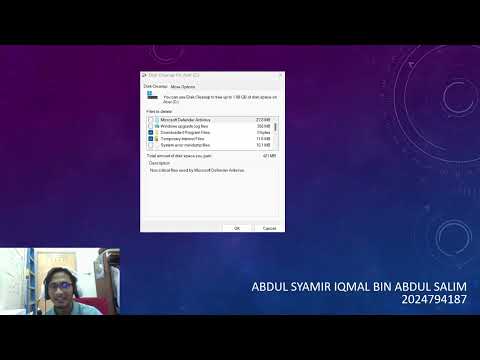 HOW TO USING DISK CLEANUP? - CSC520 CDC2303C TUTORIAL VIDEO