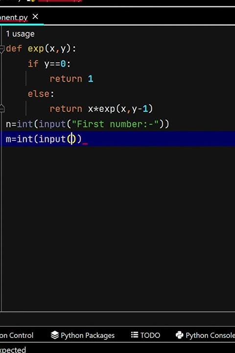 Exponentiation Using Recursion in Python - YouTube
