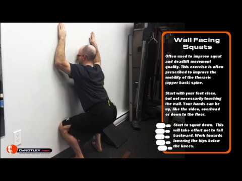 Wall Facing Squats - Dr Notley Chiropractor and Athletic Therapist, in Winnipeg