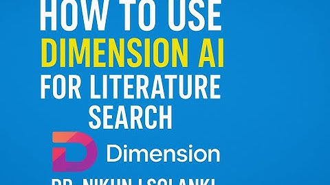 How to use Dimension AI for literature search