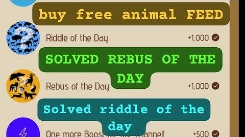 solved rebus of the day | Zoo Riddle of the day | Zoo daily boost | daily reward #riddle #rebus #zoo