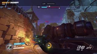 Genji Deflecting Widowmaker's Snipe (When will they learn..)