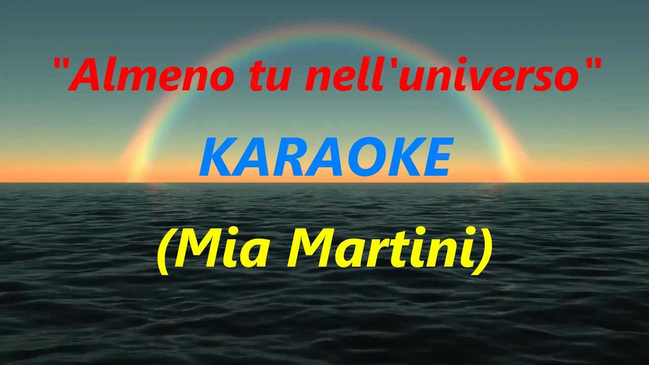 "Almeno tu nell'universo"-(Mia Martini)-KARAOKE 🌹🌹🌹🎤 - YouTube