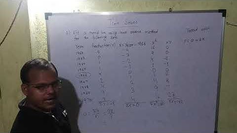 TIME SERIES|| TREND LINE USING LEAST SQUARE METHOD FOR ODD NO. OF OBSERVATION ||XII COMMERCE