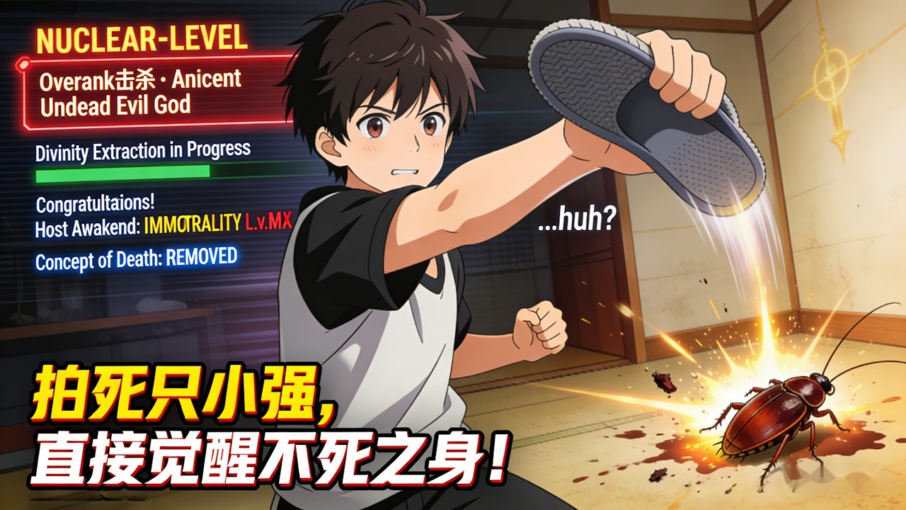 我踩死只蛐蛐，系统说我屠了龙；拍死只小强，直接觉醒不死之身#重生 #穿越 #小說推薦 #小說 #逆襲 #玄幻小說 #玄幻文 #都市小說 #年代小說 #修仙 #種田文 #種田小說 #劇情 #動漫 #漫畫