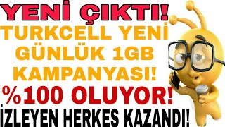TURKCELL (YENİ) GÜNLÜK 1 GB İNTERNET KAZANMA! %100  GÜNCEL!!!