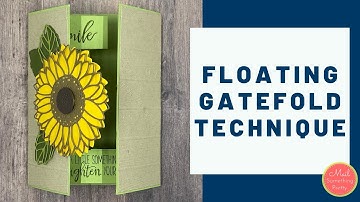 Floating Gatefold Sunflower Card