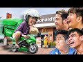 Grab delivery using mini kawasaki ninja super bike