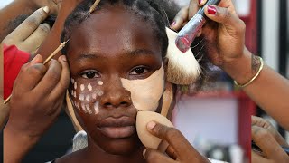 1O0M VIEWS ⬆️ BRIDE ⬆️😱 DARK SKIN  BRIDE ⬆️  😱 MAKEUP TRANSFORMATION HAIR  TRANSFORMATION