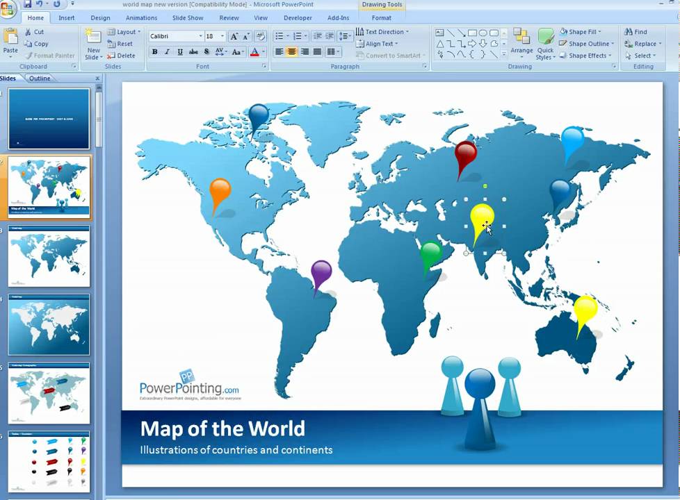 interactive world map for presentation