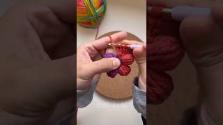 5-way crochet flower in various colors #crochet #crochetcrosai #knitting