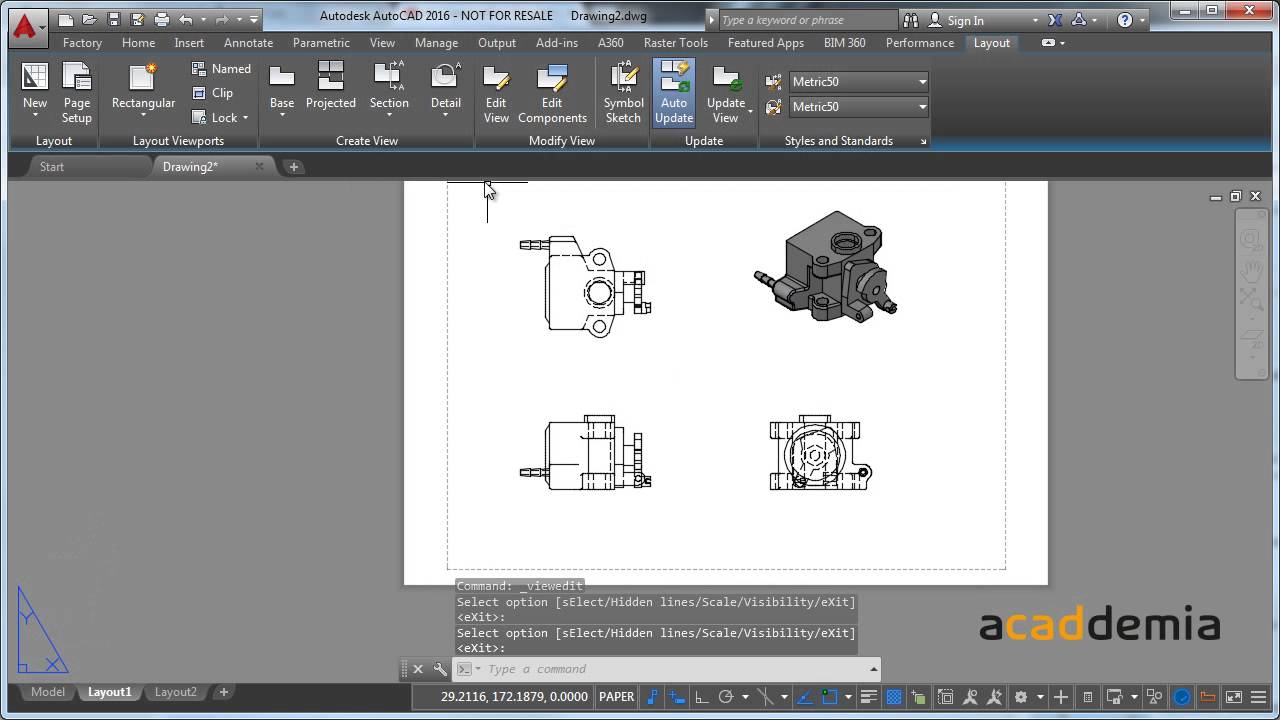 Documentación a partir de modelos 3D en AutoCAD 2016 - YouTube