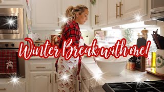 DAY IN THE LIFE // WINTER BREAK WITH THE KIDS // COOK AND CLEANING ALL DAY