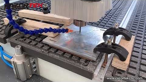 razortek atc cnc router for 10mm aluminum cutting with vacuum table