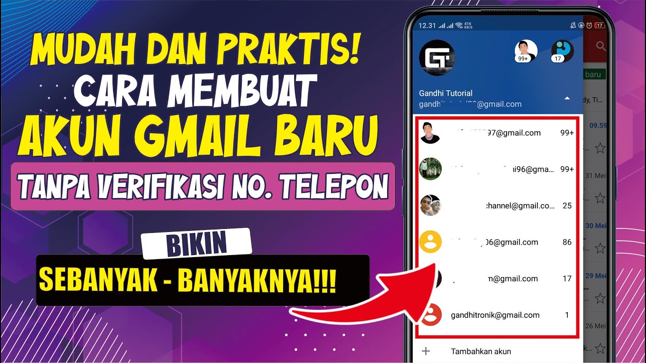 Cara Membuat Akun Gmail Banyak Tanpa No HP Mudah dan Cepat | Cara Buat