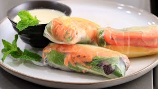 How to make Fresh Vegetable Spring Rolls (Vegan, Plant based recipe)