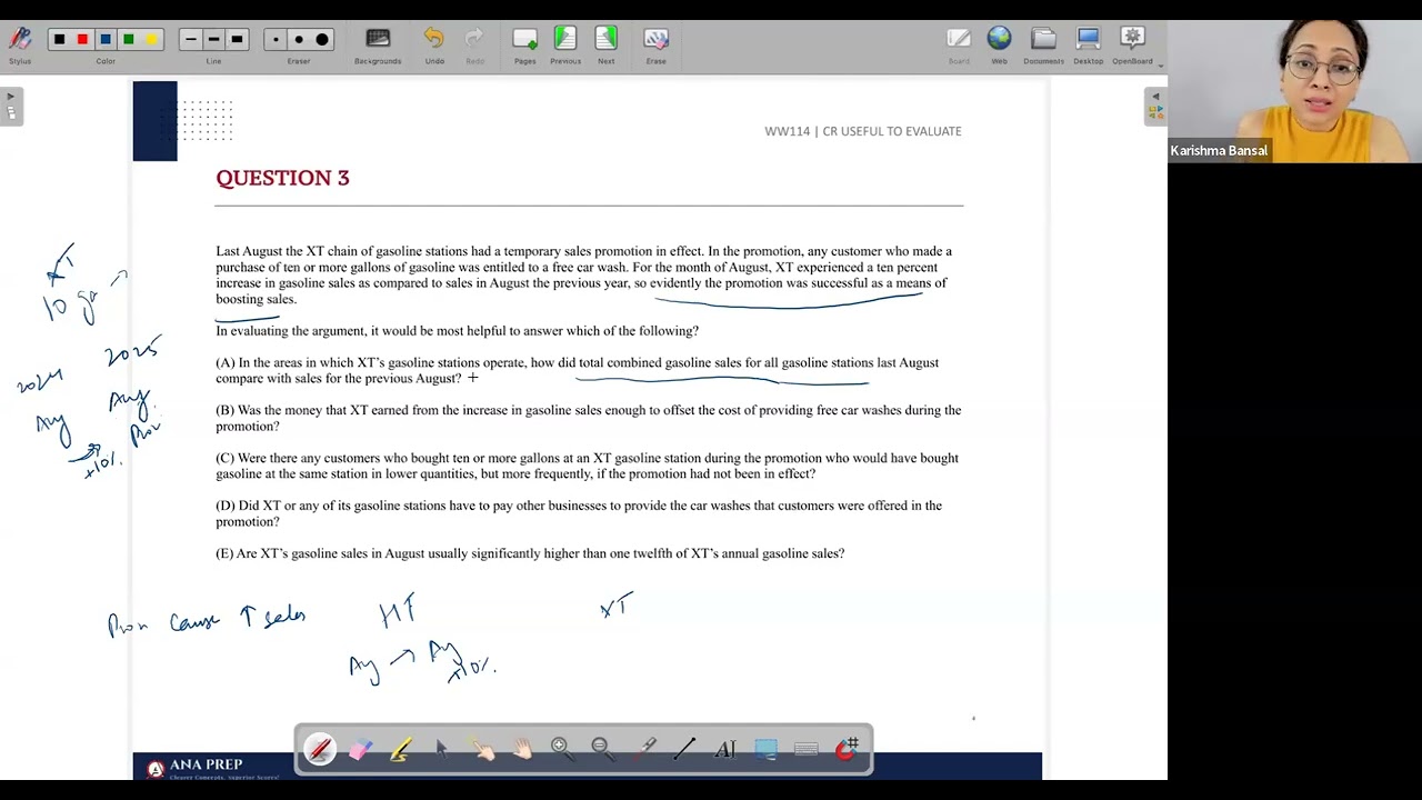 GMAT CR Official Полезно для оценки вопроса - В августе прошлого года сеть заправочных станций XT