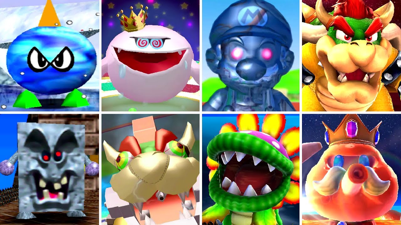 Super Mario 3D All-Stars - All Bosses - YouTube