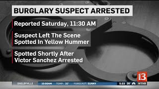 Zionsville Burglary Suspect Arrested Zionsville Burglary Suspect Arrested