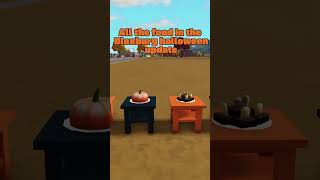 All the food in the Bloxburg Halloween update! #bloxburg #roblox #halloween #food #fyp