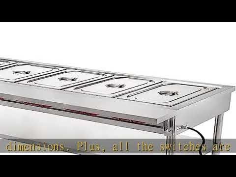 VEVOR Food Warmer 5-Pan Buffet Steam Table Bain Marie 3750W Restaurant Commercial 220V