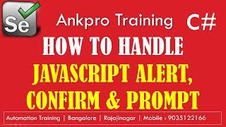 Selenium with C# 41 - How to handle javascript alert, prompt and confirm dialog boxes