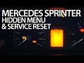 How to reset service reminder in Mercedes Sprinter (hidden menu inspection)