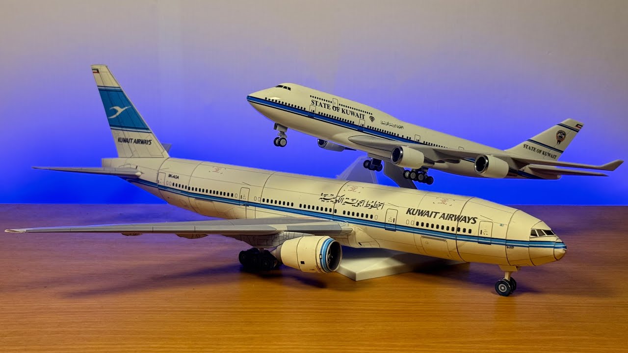 Kuwait Airways Boeing 777-200 Papercraft | Alvarez Papercraft