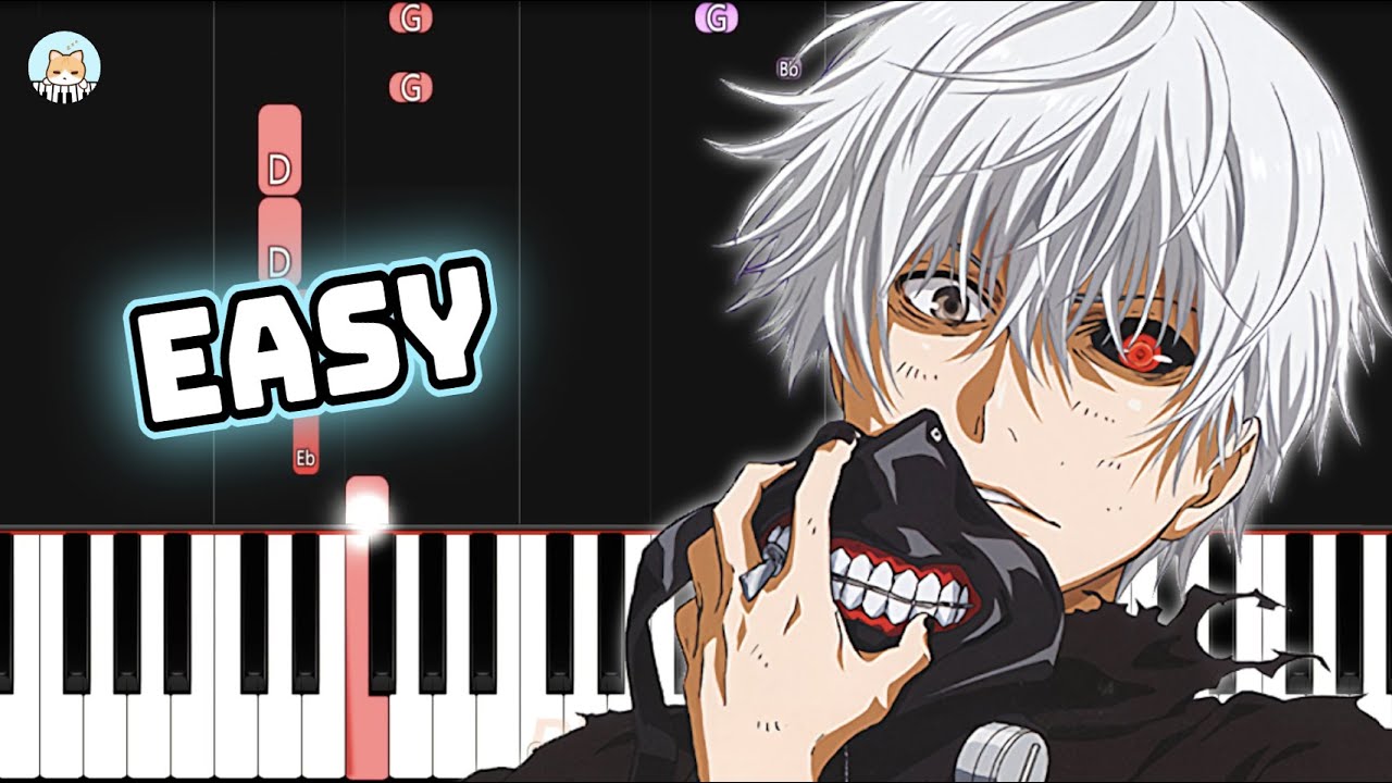 Full Tokyo Ghoul OP   Unravel   EASY Piano Tutorial  Sheet Music