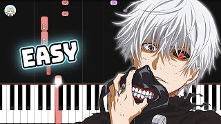 [full] Tokyo Ghoul OP  'Unravel'  EASY Piano Tutorial & Sheet Music