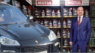 масло MOTUL 0w40 в Porsche Cayenne turbo.