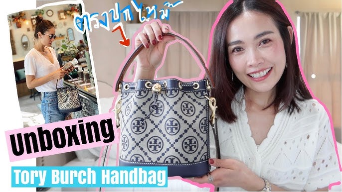 Tory Burch T Monogram Bucket Bag 1 Year Review---thecompletedlook