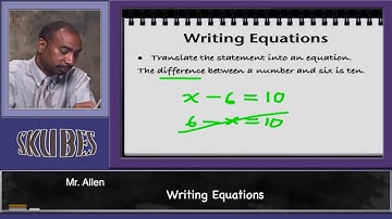 Writing Equations