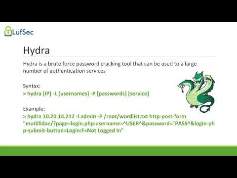 Dictionary Attack Using Hydra Part 1 of 2