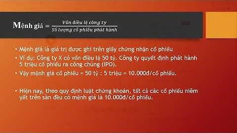 Mệnh giá cổ phần là bao nhiêu năm 2024