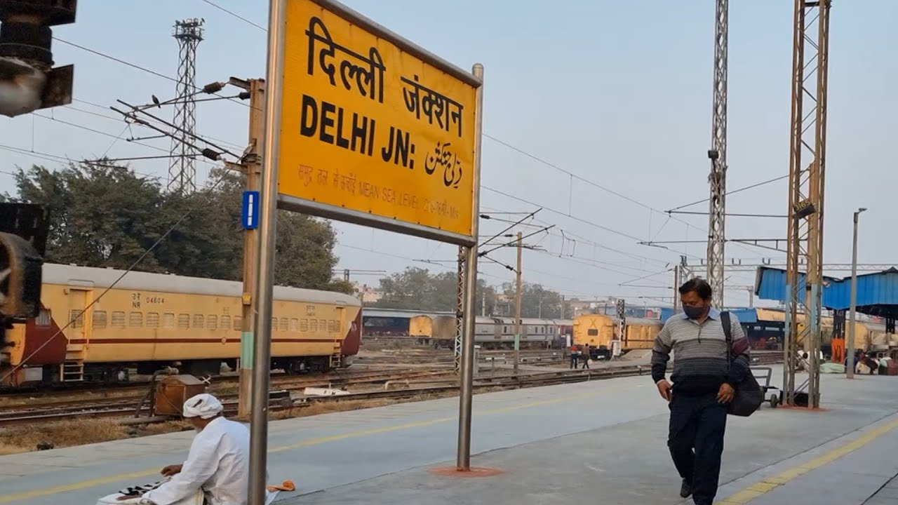 Delhi Junction railway station Old Delhi, Indian Railways Video in 4k ultra HD photo pic